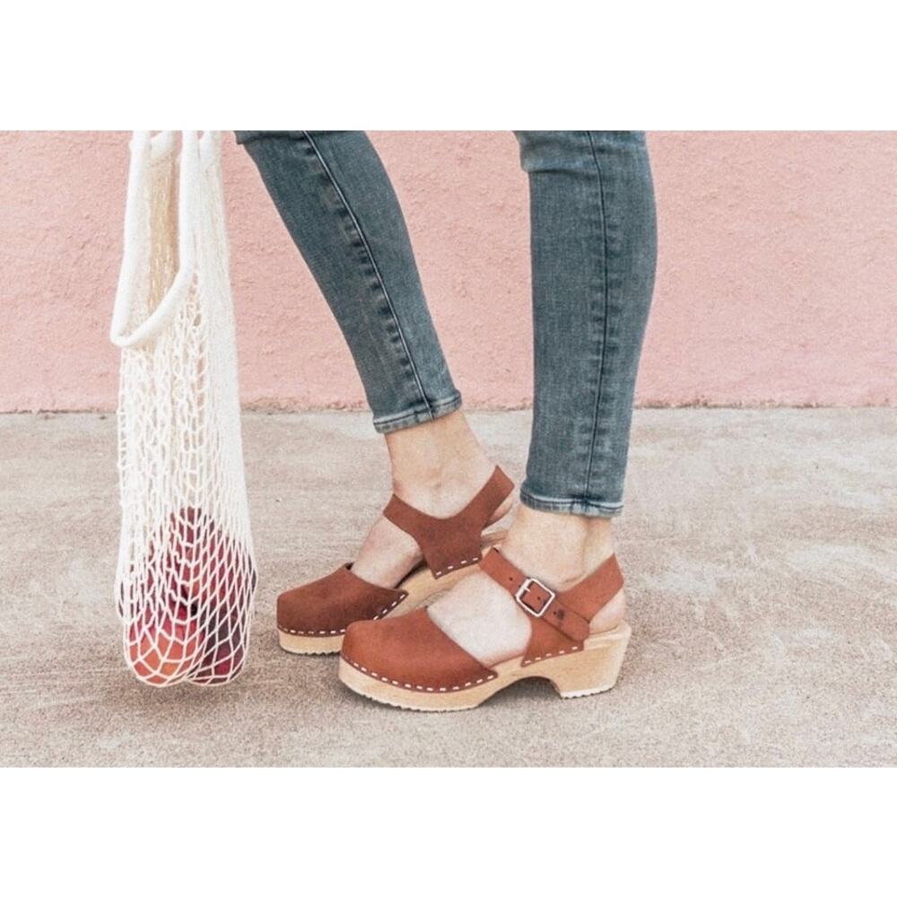 Lotta Stockholm Swedish Clogs Brown Oiled Nubuck Leather – Women’s Size 40 / 9